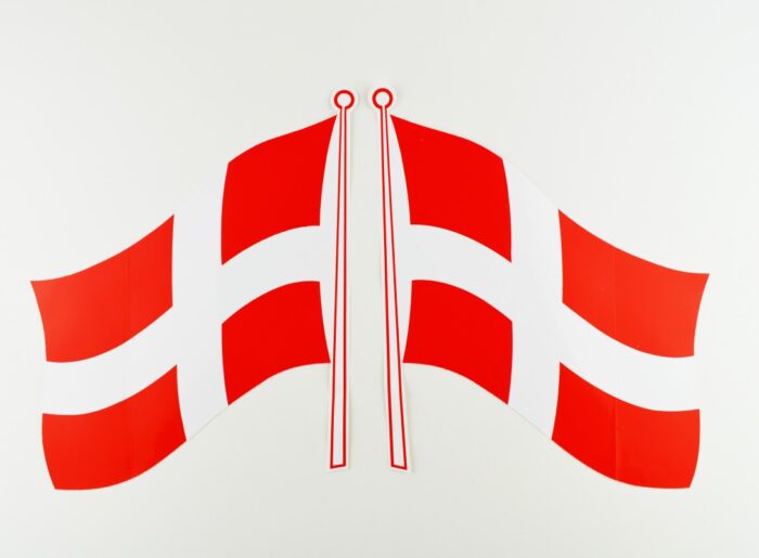 Dekalflaggor Liten Danmark 145x125mm