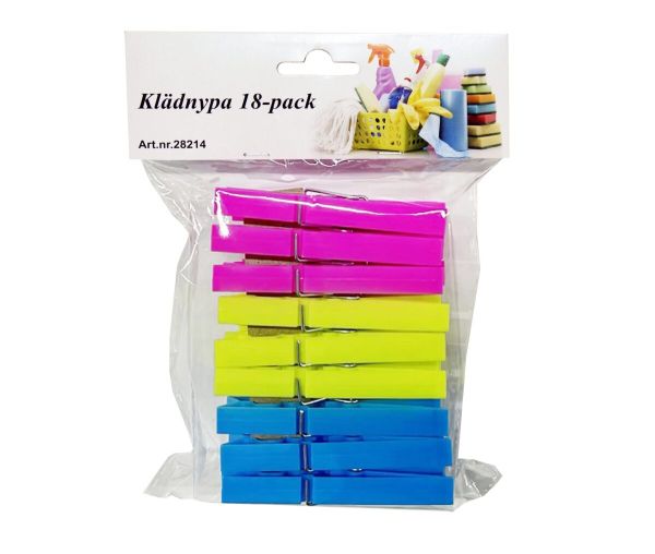 Klädnypor Plast 18-p