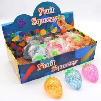 Squeeze Sugar Strawberry 7cm Glitter i display