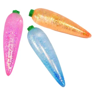 Squeeze Sugar Carrot 15cm Glitter i display