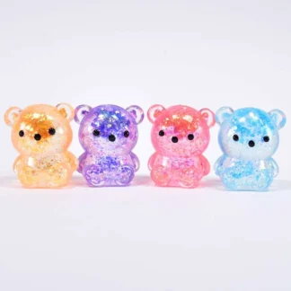 Squeeze Sugar Bear 6cm Glitter i display